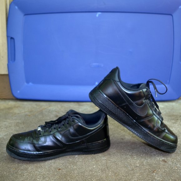 nike Other - Nike Air Force 1 '07 Solid Black Sneakers